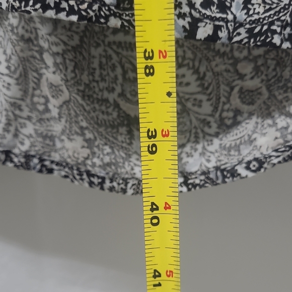 SunDress Black White Paisley  Sleeveless Soft Shift Summer Coastal Cool Light - Picture 9 of 9